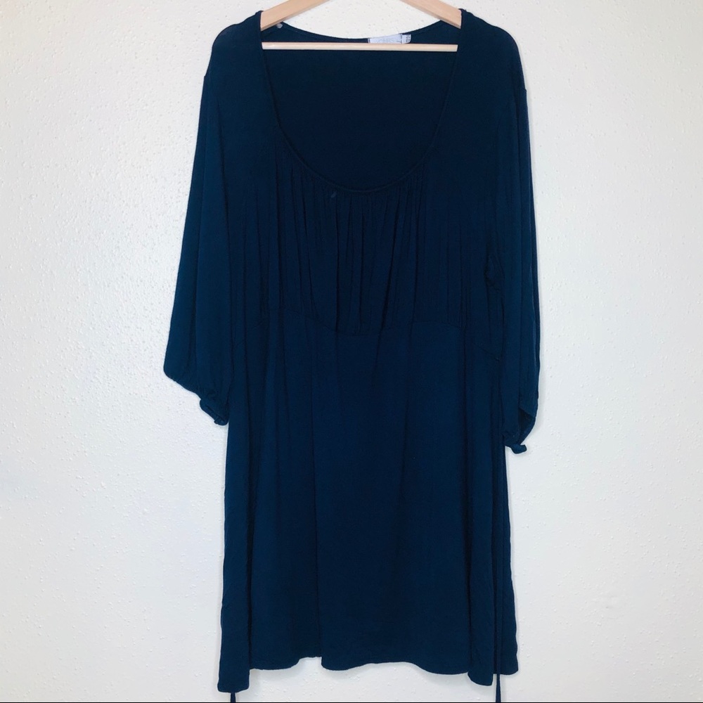 Yours Clothing Blue Pleated Tunic Top